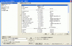 修正後の「Human Playback の初期設定」ウィンドウ