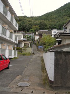 信夫山へ続く道