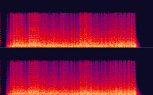 圧縮後の音声のスペクトラム画像