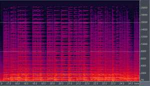 aoTuV 192 kbps VBR の出力した Ogg Vorbis のスペクトラム画像