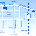 運転免許証更新連絡書（福島県公安委員会）に載っている福島運転免許センターの地図。国道 13 号線沿いにあるように見えますが、実際は…。