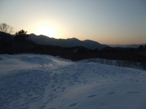 雪の日の夕暮